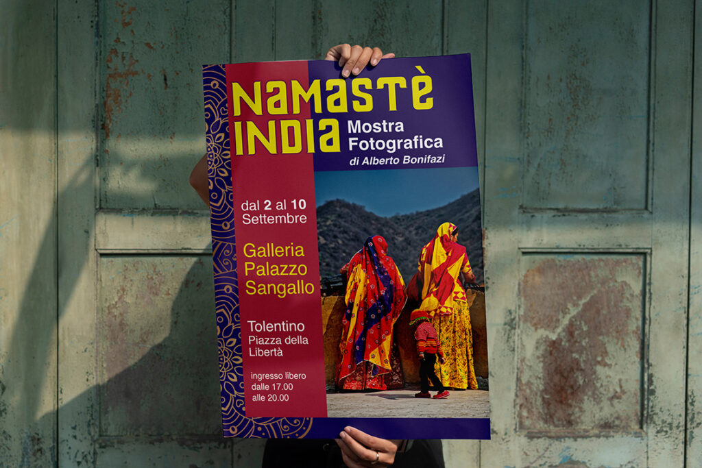 Manifesto Mostra fotografica Namastè India
